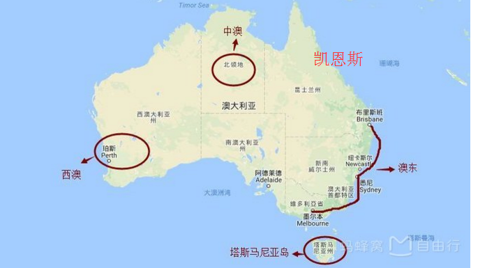 如果从地理位置看的话,主要城市 悉尼 , 墨尔本 , 大堡礁 , 黄