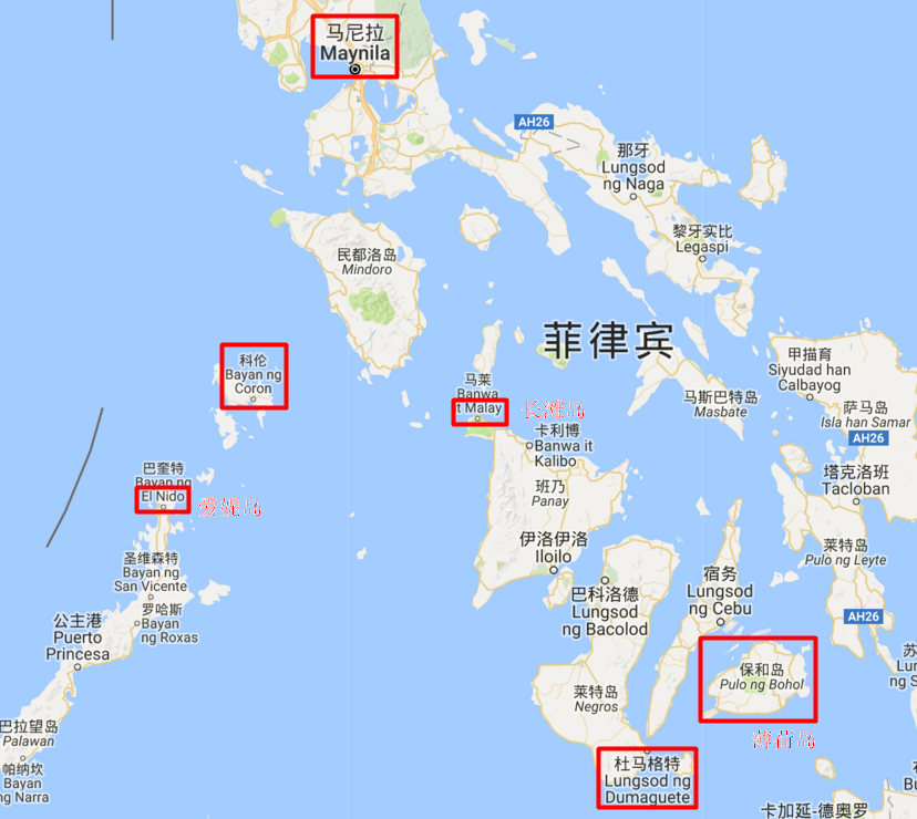 关于各岛的地理位置