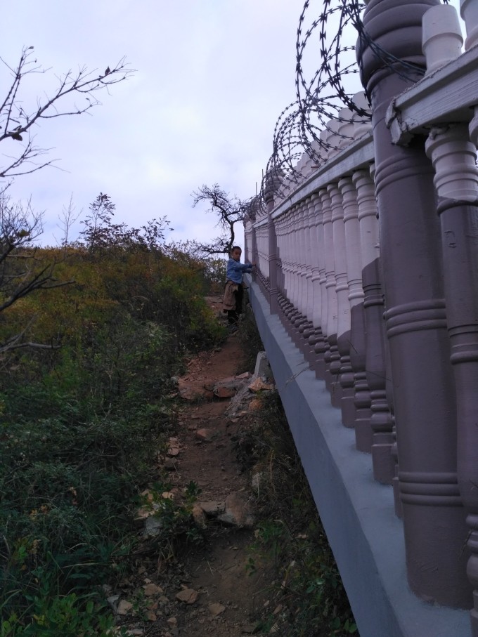 一步一步的走到兔耳峰游客基本都堵住了,等了大约1个多小时一步不动,后面的游客不断上来,本来这里的空间很小很快就会站满了游客,这里只有一个工作人员根本无力管理只是喊着;我们问旁边的一个清扫工,人家告诉我们前面是索道的下站很多游客坐索道上来直接去老牛背所以登山过来的游客只好在后面一个一个的排队等着登老牛背,这么多的人估计3个小时能到老牛背不错了;听完这话我们一商量往回走,正好有5个游客也有这样的打算,逆着人流往回走,幸好有一个工作人员帮我们顺利下山;