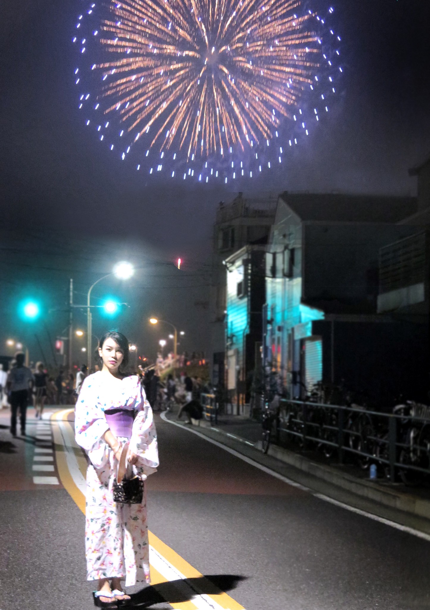 东京江户川烟花大会和服美少女自由行大暴走