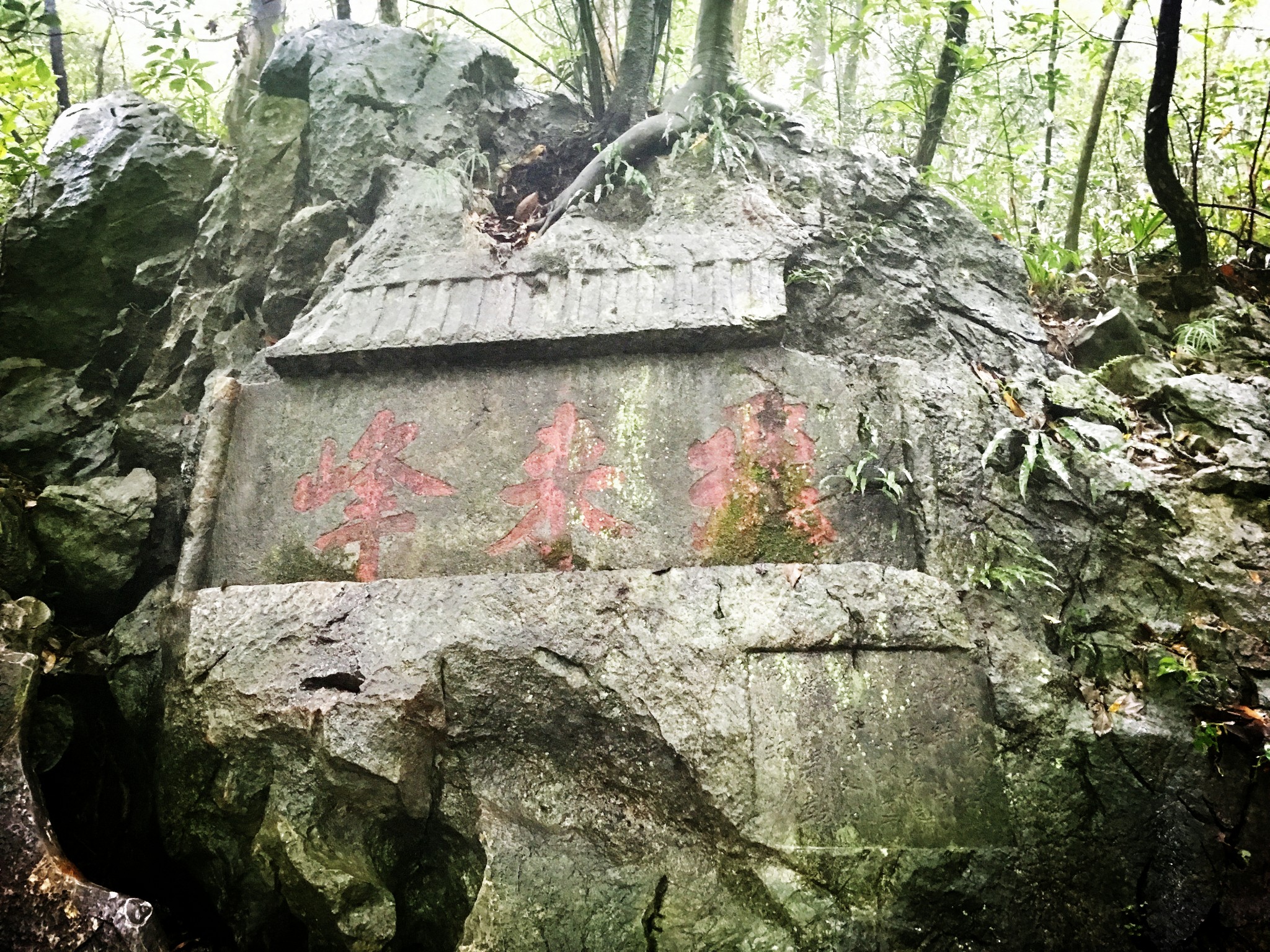 飞来峰由于长期受地下水溶蚀作用,飞来峰形成了许多奇幻多变的洞壑