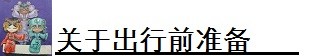 关于出行前准备 关于出行前准备